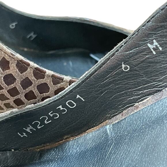 Stuart Weitzman Womens Tan Brown Beige Snake Skin print Slingback Heels 6 - Picture 10 of 10